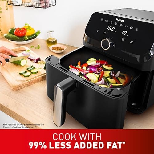 Tefal Easy Fry Mega Air Fryer, 7.5L Capacity (Serves Up to 8), 8 Preset Cooking Programs, Compact Design, Energy-Efficient, Dishwasher-Safe Basket, EY8558G0 - Black thumbnail 6