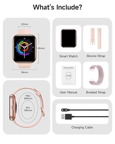 Woneligo Smart Watch for Women, Answer/Make Calls, Alexa Built-in, 1.85" Touch Screen Fitness Tracker for Android & iPhone, Heart Rate/Sleep/SpO2 Monitor Smartwatch, Waterproof (Rose Gold) thumbnail 8