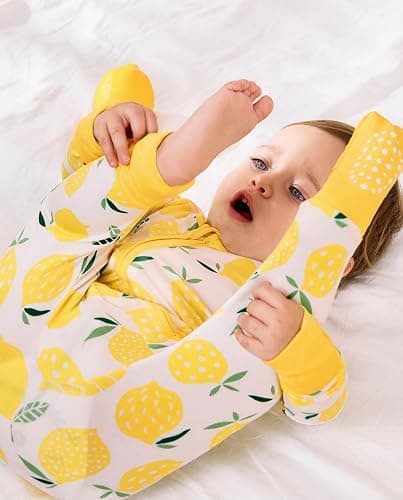 babee Reshinee Bamboo Viscose Convertible Baby Footies Pajamas, footies for babies, Zipper Pajamas Baby Girls 0-24M thumbnail 3