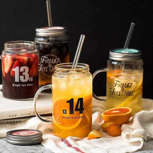 Hiware Reusable Glass Straws Set, 5-piece Drinking Straws with Cleaning Brush, 10" x 10 mm, Dishwasher Safe thumbnail 5