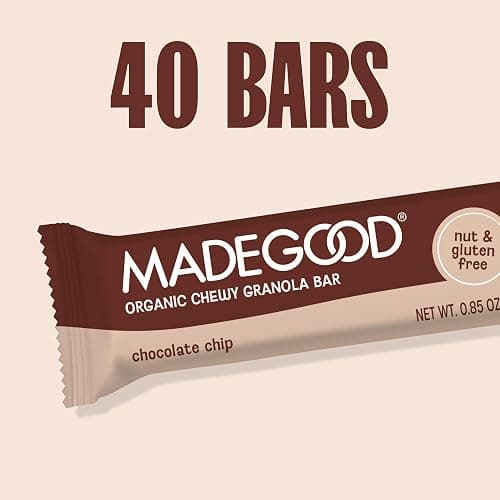 MadeGood Chocolate Chip Chewy Granola Bars, 40-Pack, Gluten Free Snacks | Dairy free, nutrients from vegetables for lunch boxes, on the go, 90 calories and Kosher, individually wrapped thumbnail 6