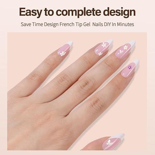 Vansiho French Gel Nail Tips, 150Pcs Medium Almond Gel Nail Tips, Pink Soft French Tips Press on Nails, Fake Nails for Nail Art DIY 15 Sizes thumbnail 3