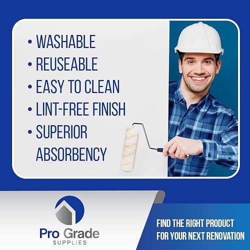 Pro Grade Paint Roller Kit, Brush & Roller,10 Piece Set, Wall Painting Naps for Professionals & Homeowners - All Paints & Stains, Washable, Reusable, Easy to Clean, Superior Absorbency. thumbnail 3