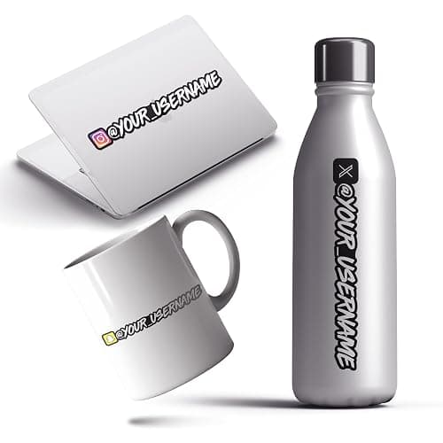 VulgrCo Custom Social Media Stickers, Custom Car Stickers for Social Media | Compatible with Instagram, Facebook, Youtube, Personalized Handles, Clean Username Display with Multiple Background Options thumbnail 6