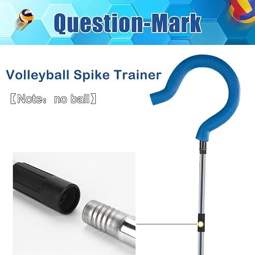 Adjustable Volleyball Spike Trainer with Question Mark Hook, Portable Lightweight Hitting Trainer for Serving, Spiking & Jump Training, Real-Ball Feel, Volleyball Gift for Beginners & Pros (No Ball) thumbnail 7