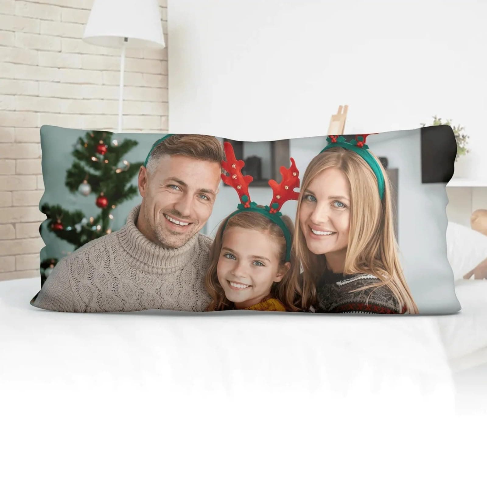 Custom Body Pillow Cover, Custom Photo Pillow Case, Personalized Throw Pillow Cover with Picture for Adults Christmas Keepsake thumbnail 6