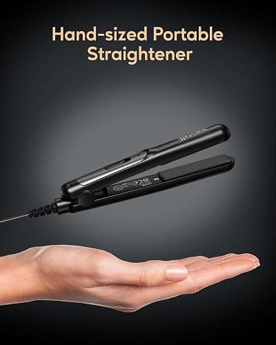 Wavytalk Mini Flat Iron 0.7 Inch Ceramic Mini Hair Straightener, Small Flat Irons for Short Hair, Curls Bangs, Dual Voltage for Travel thumbnail 3
