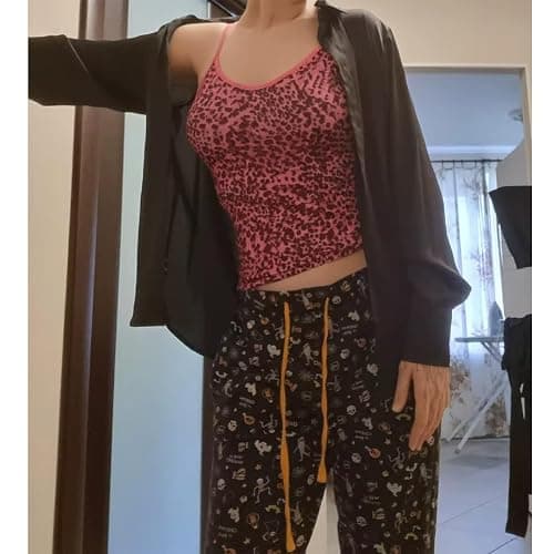 MANGMAO Striped Cropped Top Y2k Leopard Print Spaghetti Strap Tops Emo Grunge 2000s Cheetah Top Women Vintage Camisole thumbnail 2