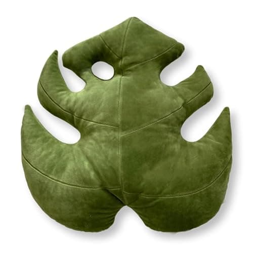 Green Philosophy Co. Monstera Leaf™ Pillow - Mossy Earth - Large Soft Plant-Shaped Plush Cushion for Couch, Bed, or Reading Nook - Cute & Unique Nature-Inspired Decor Throw Pillow - Image 1