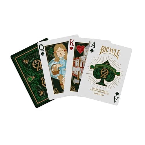 Bicycle Wizard of Oz Playing Cards, Oz Inspired Playing Card Deck, Emerald and Gold, 1 Deck thumbnail 4