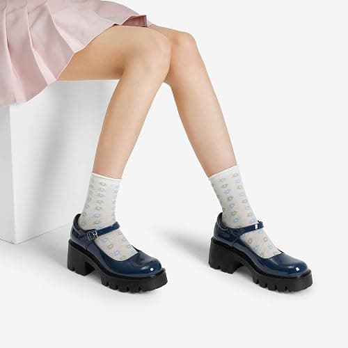 DREAM PAIRS Women's Mary Janes Shoes Platform Dress Low Heel Chunky Pumps Round Toe Ankle Strap Pumps Shoes Oxfords Esther | Low Heel, Platform, Ankle Strap, Chunky Pumps, Round Toe, Dress thumbnail 7