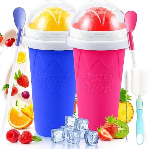 Paydaan Pack of 2 Magic slushie cup, instant Frozen Slushy cup Drink Maker, Double-Layer Reusable slushie maker, Perfect for Homemade Slushies, Frozen Drinks & Summer Treats - Image 1