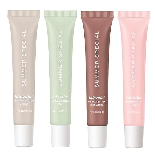 4 PCS Summer Special Lip Butter Balm - Ultra-Hydrating, Nourishing Lip Care with Natural Ingredients, Shea Butter & Olive Oil, Soothes & Softens Dry Lips (4PCS, 0.5 Fl Oz (Pack of 4)) - 4PCS - 0.5 Fl Oz (Pack of 4)