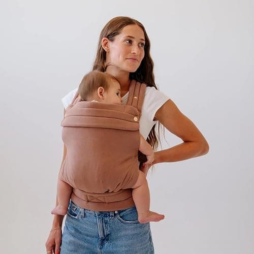 Mabē Monarch Ergonomic Baby Carrier – Premium Cotton Soft Structured Newborn to Toddler Carrier with Hip-Healthy Design, 3 Carry Positions (7-35lbs), Lightweight & Breathable, (Mocha) thumbnail 2