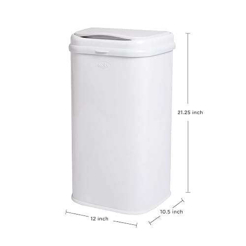 Ubbi Adult Diaper Pail, Steel Odor Locking, No Special Bag Required, Awards-Winning, Modern Design, White thumbnail 2