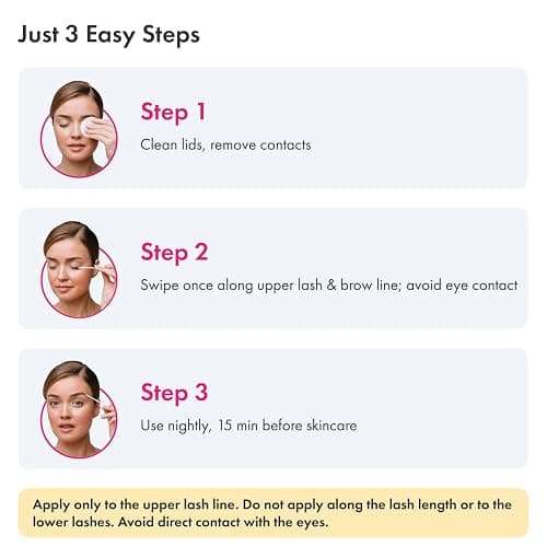 TOPLASH Eyelash Growth Serum - Innovative Formula for Longer, Thicker, Fuller Brows & Lashes - Natural, Cruelty-Free & Hypoallergenic - 0.10 fl.oz. thumbnail 6
