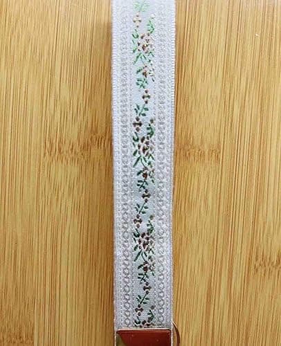 BattleTim Floral Embroidered Fabric Keychain Wristlet Key Fob Keychain Car Key Chain Holder Handmade Wristband for Women thumbnail 7