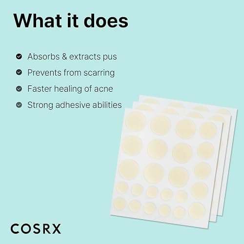 COSRX Acne Pimple Patch Absorbing Hydrocolloid Original 3 Size Patches for Blemishes and Zits Cover, Spot Stickers for Face and Body, Stocking Stuffers, Holiday Gifts, Gifts For Women (72) thumbnail 6