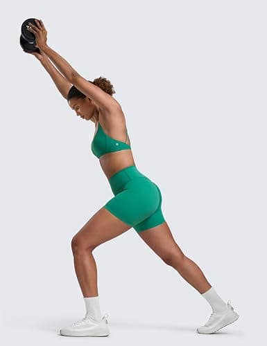 CRZ YOGA Secretsculpt Butterlift Biker Shorts 4" - No Front Seam High Waisted Womens Workout Gym Booty Scrunch Butt thumbnail 2