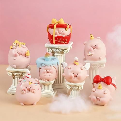 Popobox Wish You Joy Series Blind Box Figures, Random Design Action Figures Collectible Toys for Birthday Gift, Home Decorations, Single Box thumbnail 2