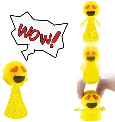 Liberty Imports 24 PCS Jumping Emoticon Popper Spring Launchers LED Light Up Toy Bouncy Party Favors Supplies and Goodie Bag Fillers for Kids, Toddlers (Classic Edition) thumbnail 3