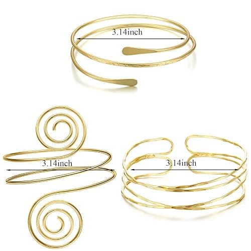 MAGIDOVE 3PCS Arm Cuffs for Women Arm Band Adjustable Armband Set thumbnail 2