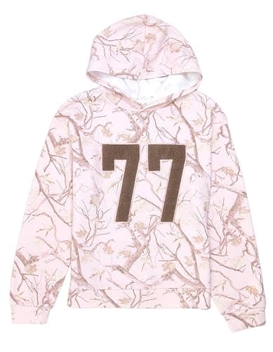 Full Tilt 77 Patch Camo Girls Hoodie - Image 1