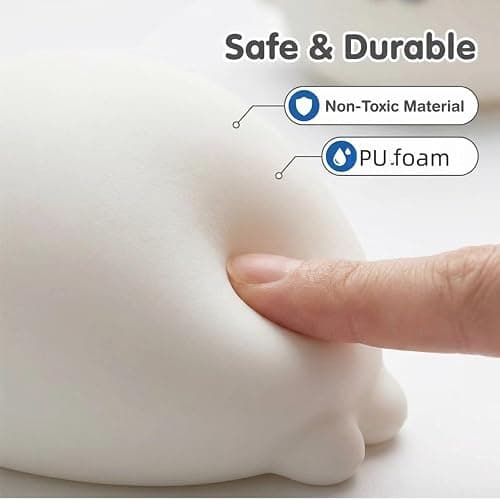 Jumbo Seal Squishy Toy, 4.7 Inch Ultra Slow Rising Cream Scented Kawaii Sea Lion,Stress Relief Squeeze Toy for Adults,Soft Sensory Squeeze Bun for Office Desk Party Favors(White) thumbnail 4