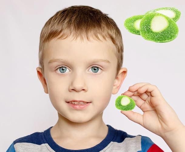 Fruidles Sour Kiwi Slices, Soft Chewy Gummy Candy, Fat-Free (Half-Pound) thumbnail 7