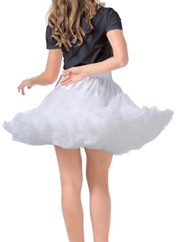 *daisysboutique* Women's High Wasit Petticoat Skirts Mesh Tulle Underskirt Ballet Tutu Crinoline Elastic Fluffy Rockabilly thumbnail 6