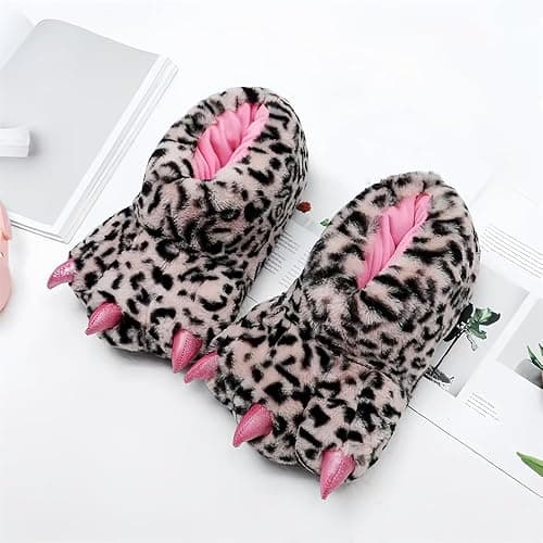 JUTONGCHANG Animal Paw Slippers Plush Warm Home Slippers Bear Slippers for Adults Stuffed Furry Animal Monster Claw Paw thumbnail 2