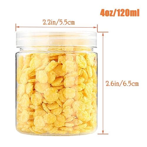 20 Pack 4oz/120ml Round Plastic Jars with Lids Empty Clear Slime Containers,Wide-Mouth Refillable Storage Containers for Cosmetics,Lotion,Food Storage thumbnail 3
