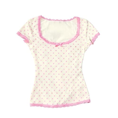 Kawaii Cutecore Harajuku Graphic Tee Teen Girls Whimsy Twee Cute 2000s Fairy Grunge Preppy Tops Y2k Clothes - Image 1