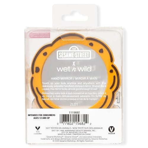 wet n wild Sesame Street Collection, Comfort-Grip Handle, Versatile & Portable Hand Mirror - Me Want Cookie thumbnail 5