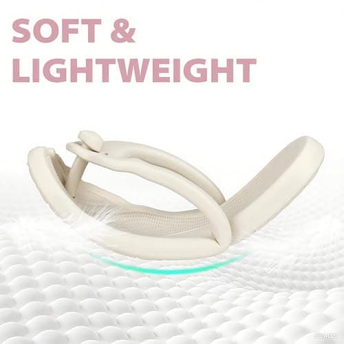 Rosoz Flip Flops for Women Men Foldable Travel Slippers Lightweight Shower Shoes Non-Slip Quick-Dry Bathroom Camp Beach Sandals thumbnail 4