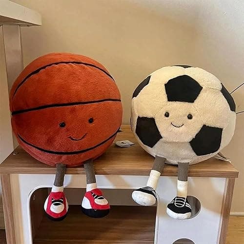 XIYUAN 13.7inch Football Plush Toys Soft Stuffed Sports Plush Balls Cute Fun American Soccer Doll Toys with feet Creative Football Spherical Decor Throw Pillow for Christmas Kids Gift (Football) thumbnail 9