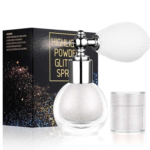 ALIIP Glitzer Spray, Glitzerspray für Haare und Kleidung Make Up Glitzer, Face Body Glitter für Halloween Karnevals Party, Glow Face Körper Sparkle Powder,006 - Image 1