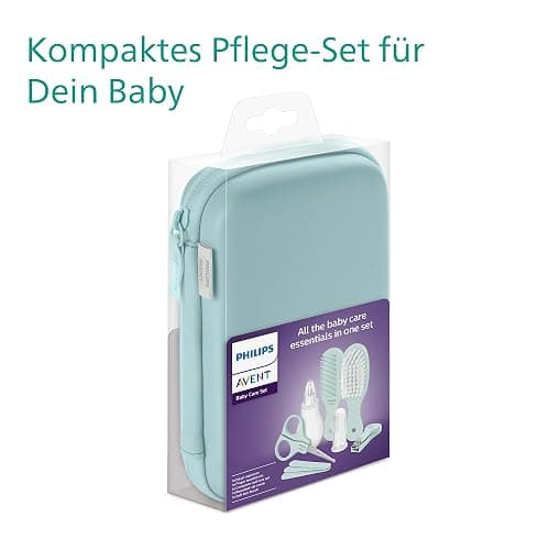Philips AVENT Babypflege-Set – Starter-Set mit 9 Zubehörteilen: Nagelknipser, Schere, 3 Nagelfeilen, Kamm, Haarbürste, Nasensauger und Fingerzahnbürste (Modell SCH401/00) thumbnail 3