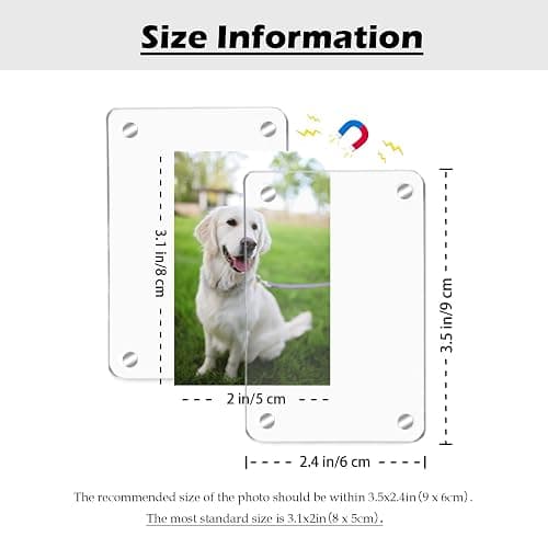 Gift for Boyfriend Husband Girlfriend Car Decorations Interior Picture Holder, Car Visor Photo Clip Magnetic Frame Valentine's Day Personalized Photo Gifts Cute Car Decor Accessories 3.5 x 2.4 inch (1 PC) thumbnail 2