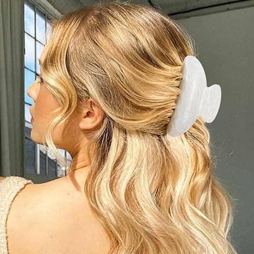 Banatra Acrylic Claw Clips Blue Medium Hair Clips Cute Hair Claws Hair Accessories for Women and Girls (Pack of 2) thumbnail 4