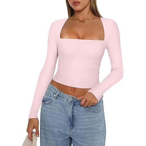 Geagodelia Women's Long Sleeve T-Shirt Ladies Sexy Crop Top Y2K Fashion Aesthetic Clothes Going Out Outfit Streetwear Spring Summer - Image 1