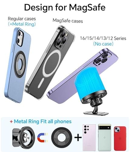 Kaistyle for Magsafe Car Mount【20 Strong Magnets】Magnetic Phone Holder for Car Phone Holder Mount Dash Mounted Holders Cell Phone Holders for Your Car Accessories for Women Men for iPhone 17 16 15 14 thumbnail 7