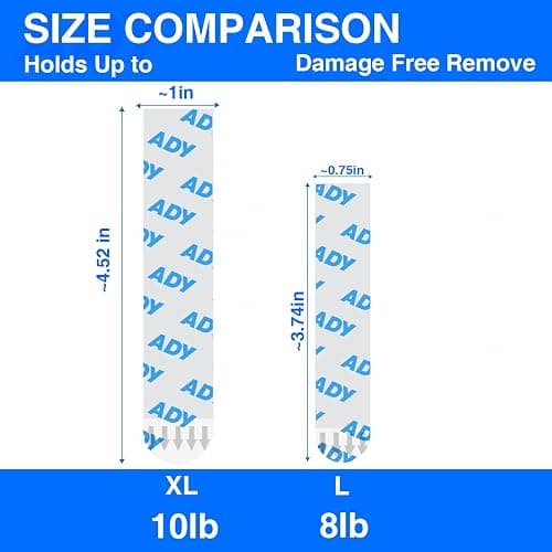 ADY Removable Double Sided Tape Heavy Duty 40 Pack, Clear Picture Hanging Strips Damage Free for Wall, Refill Adhesive Strips for Rent Room, Nano Transparent Adhesive Tape for Decor, Poster thumbnail 2