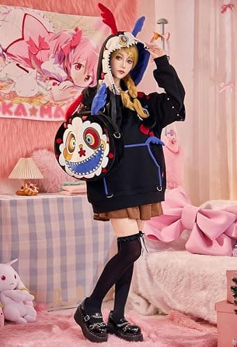 MICOTAKU Puella Magi Madoka Magica Charlotte Dessert Witch Ita Bag Crossbody Single Shoulder Bag Cute Backpack thumbnail 2