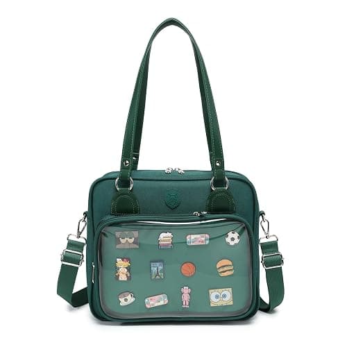 Oxford Ita Bag Crossbody Shoulder Bag Satchel Messenger Backpack Multi-Purpose Pins Display - Image 1