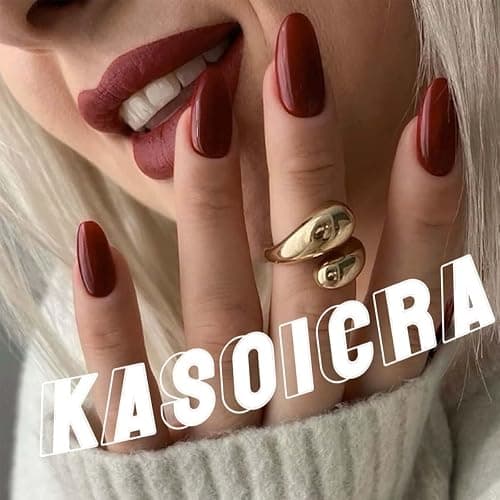 Short Oval Press On Nails Summer Fake Nails Star Fish With Polka Dot Line Design Cute False Nails Full Cover Artificial Glossy Stick On Nail Reusable Acrylic Nail For Women Manicure 24pcs thumbnail 7