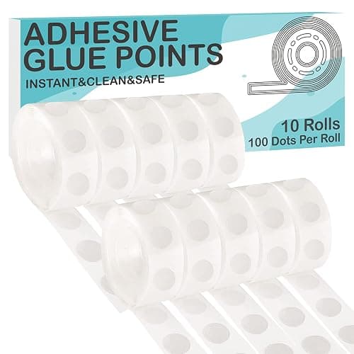 ALLFUN 1000 Pieces Clear Glue Points Dots Double Sided Adhesive Removable for Balloons Craft Sticky - Image 1