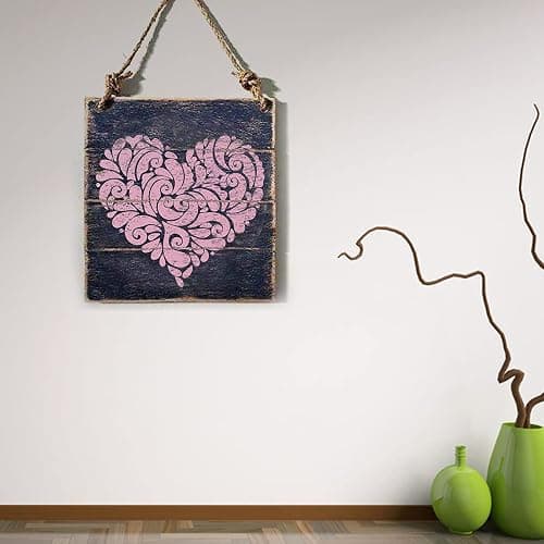 Heart Stencil for Painting - DIY Decorative Paint Stencil for Walls, Furniture, Crafts & Wood - Reusable Heart Pattern thumbnail 4
