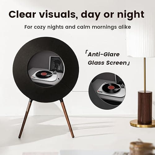 MorningBlues Record R1 Vinyl-Style Bluetooth Speaker, 2.1 Stereo Hi-Fi, Album Art Animation with Dynamic Mood Lyrics, Wi-Fi & Bluetooth, Home Audio & Décor thumbnail 6