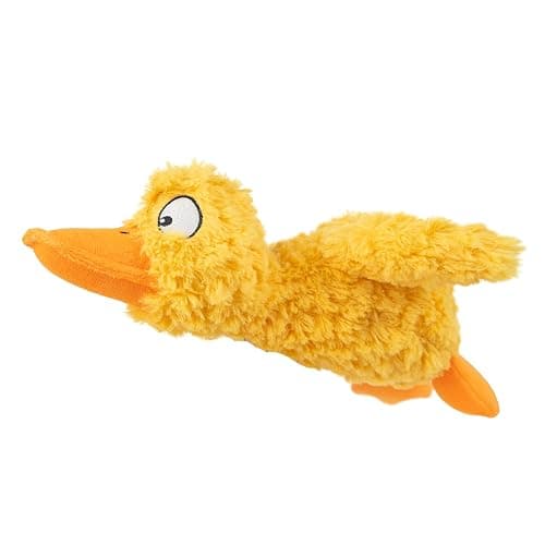 Best Pet Supplies Interactive Squeaky Dog Chew Toy, Ideal Dog Toys for Chewers, Small, Medium & Large Dogs, and Fetch Lovers - Ducky Doodle (Yellow), Small - Image 1